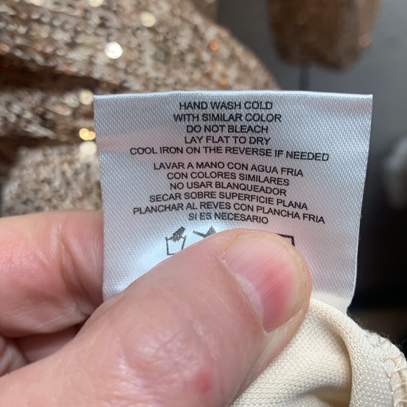 Gold Long Sleeve Sequin Dress - Picture 5 of 10